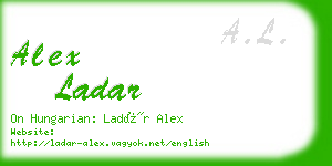 alex ladar business card